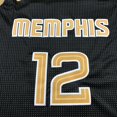 thumbnail image 4 of Embroidered Basketball Suit Grizzlies 12 Black Select Edition MEMPHIS MORANT basketball jersey, 4 of 5