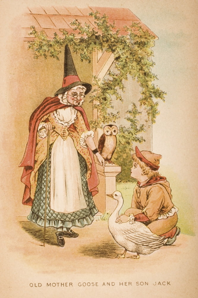 Illustration Of Old Mother Goose And Her Son Jack From Old Mother Gooses Rhymes And Tales Illustrated By Constance Haslewood Published By Frederick Warne & Co London And New York Circa 1890S Chromolit