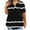 Black, variant on Scyoekwg Short Sleeve Womens Tops V Neck Plus Size Tunic Tshirt Lightweight Color Block Patchwork Loose Trendy Blouses (Brown,XXL)