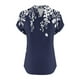 thumbnail image 5 of Vestidos Casuales Para Mujer, Blusas De Mujer De Moda Camiseta informal de manga corta con cuello en V y botones para mujer, 5 of 5