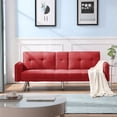 thumbnail image 2 of Derzers Futon Frames & Sets Convertible Futon Sofa Bed, Modern Style, Linen, 74.8", 2 of 6