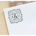thumbnail image 3 of Printtoo Custom Save The Date Rubber Stamp Self Inking Square Swirl Border Personalized Stamper Idea, 3 of 6