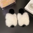 thumbnail image 5 of CHUMUD Women's Faux Fox Fur Slippers - Plush Open-Toe Mules with Cushioned Non-Slip Sole, Cozy Winter Slides, 5 of 9