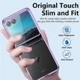 thumbnail image 3 of Compatible Clear Motorola Razr Plus Case 2023,Motorola Razr+ 2023 Case 5G,Slim Anti-Scratches Electroplate Protective Case for Motorola Razr 40 Ultra Phone Cases,Moto Razr Plus 2023 Case,Purple, 3 of 11