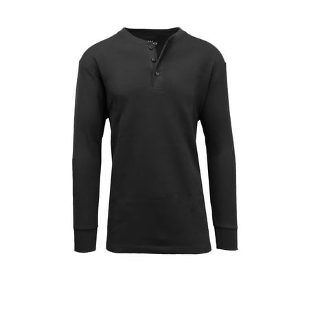 Men's Long Sleeve Thermal Henley Tee (Best Mens Thermal Shirts)