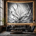 thumbnail image 6 of Floral Garden Dynamic with Monochromatic Splash Water Erupting, Mystical Fantasy for Space Lovers, Galaxy Room Decor, Mother'S Day Gift, Tapestry Wall Hanging for Bedroom and Dorm, 6 of 7