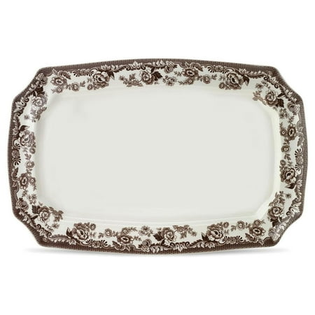 

XylehR Delamere 17.5 Rectangular Serving Platter | Large Platter for Thanksgiving Dinner Parties and Other Events | Made from Fine Porcelain | Microwave and Dishwasher Safe