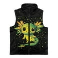 thumbnail image 4 of Garronmavis Green Axolotl Zippered Vest Comfortable Boys Outerwear Vest Versatile Sleeveless Jacket Full-Zip Fall Winter Warm Outerwear Stylish Fall Winter Warm Waistcoat Outerwear, 4 of 7