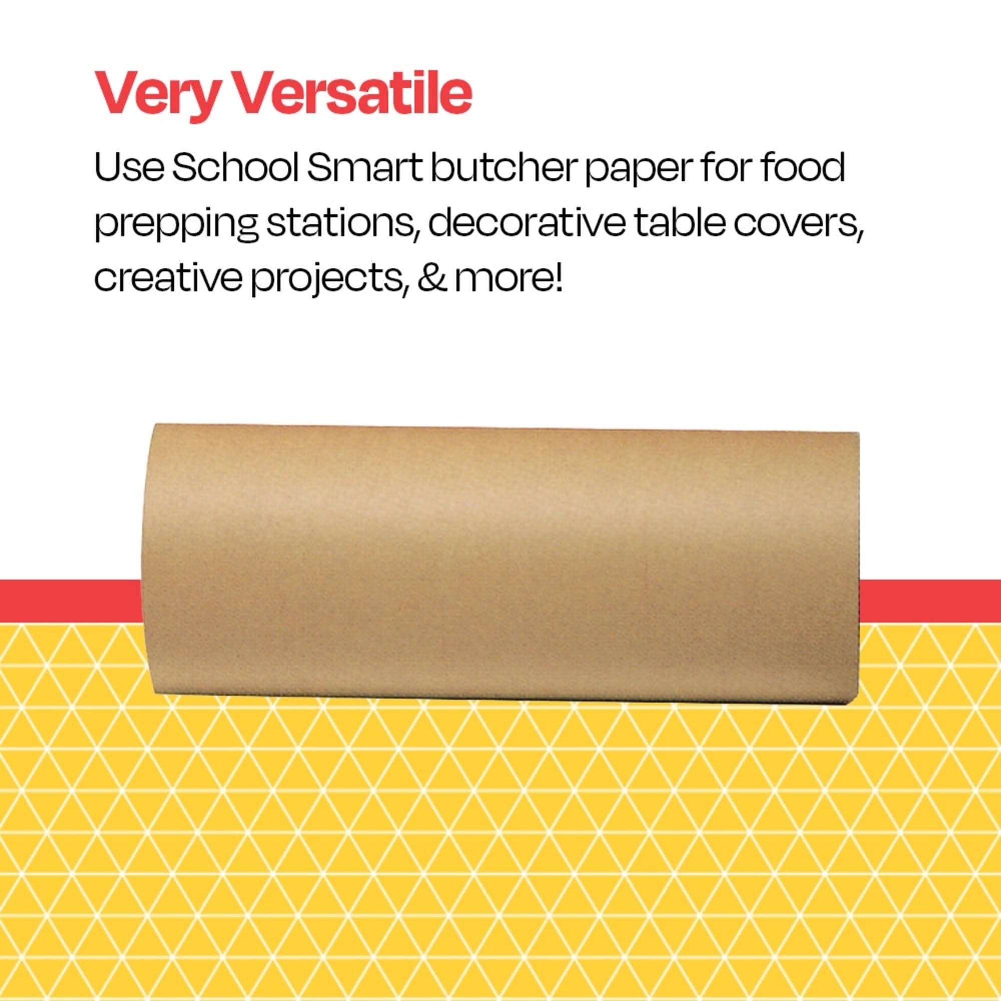 School Smart 085462 Heavy Weight Kraft Paper Roll - 50 Lbs. - 24 In. x 1000 Ft. - Brown