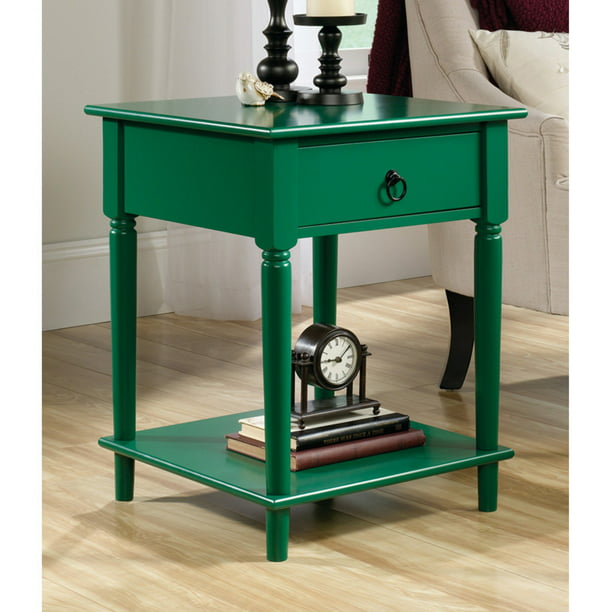 Sauder Palladia Side Table Emerald, Emerald Green Sofa Table
