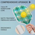 thumbnail image 2 of Pickleball Paddles Set Of 2, Fiberglass Surface, Elegant Geometric Print, 4 Balls & Bag, 2 of 5
