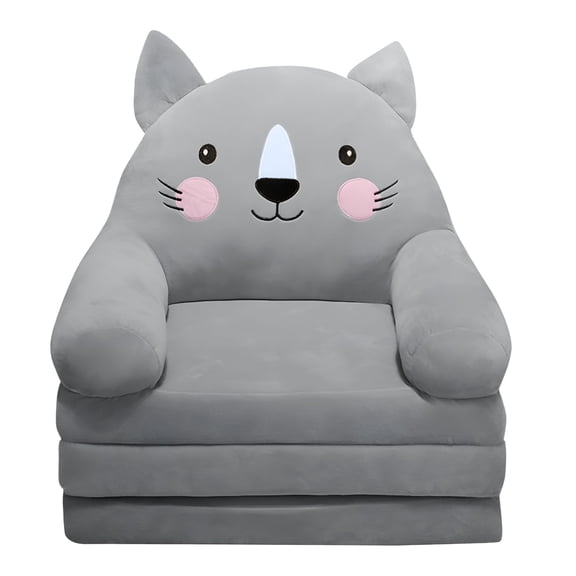 LAMIRO Seat Cushion Plush Foldable Kids Sofa Backrest Armchair 2 In 1 Foldable Children Sofa Cute Cartoon Lazy Sofa Children Flip Open Sofa Bed For Living Room Bedroom Chair Cushions