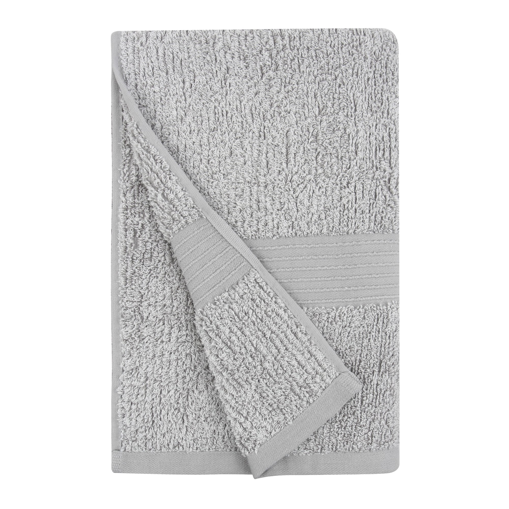 Fabreware FBT-006-G-2 Grey Violet Cotton Yarn-Bath Towel -2pc
