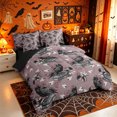 thumbnail image 2 of Erosebridal Raven Book Twin Bedding, Vintage Floral Bedding Comforter Set, Thistle Gray, Black Reversible, 7pcs, 2 of 6