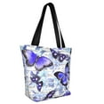 thumbnail image 2 of Haiem Butterflies Pattern Shoulder Bag - Durable and Spacious Tote Bag,Versatile Shopping Bag, 2 of 9
