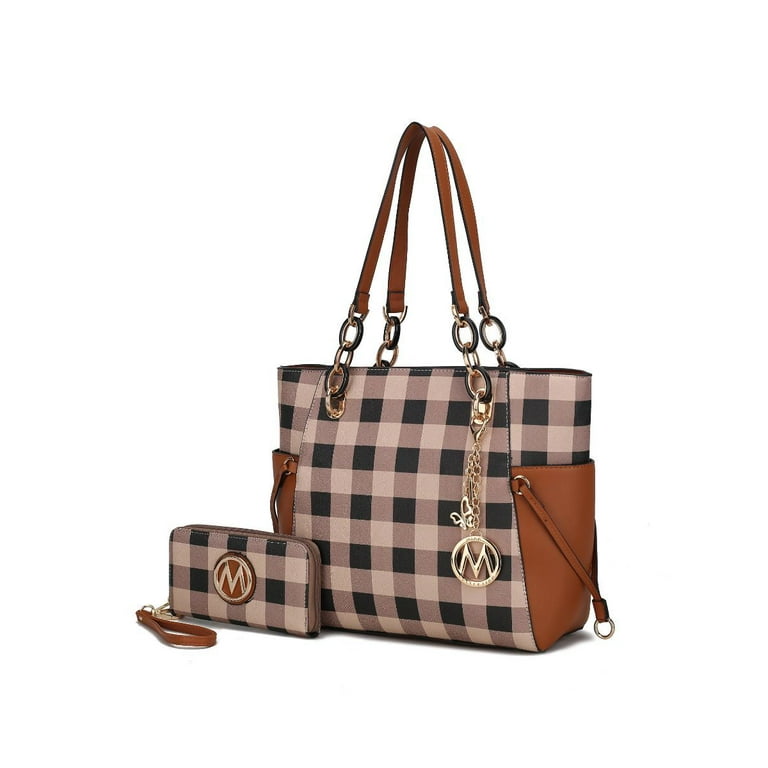 Brown Checkered Bag 