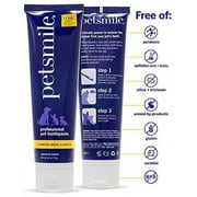 Petsmile VOHC Dog & Cat Toothpaste, Proven Plaque & Tartar Control, London Broil, 4.2 oz