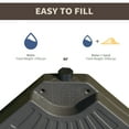 thumbnail image 6 of Outsunny 4 Pieces Cantilever Patio Umbrella Base, Fan Shaped Umbrella Weight w/ Built-In Handles & Rugged Material, Coffee, 6 of 10
