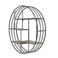 thumbnail image 3 of Sagebrook Home Round 31.5" Wood / Metal Wallshelf, Bronze, 3 of 7