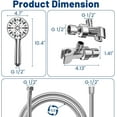 thumbnail image 7 of Handheld Showerhead , 7 Spray Settings High Pressure Shower Heads with Hose Removable Showerhead Hand Held for Bathroom, Chrome, 7 of 7