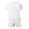 thumbnail image 3 of Riforla Tankaneo Womens Loungewear Set Short Sleeve Tops and Shorts 2 Piece Outfits Matching Pajama Set with Pockets Elegant Women's Sets White M, 3 of 6
