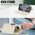 thumbnail image 4 of Allytechgroup Wallet Case for Google Pixel 6a with Credit Card Slot, RFID Blocking PU Leather Case with Lanyard & Shoulder Strap & Kickstand Shockproof Bumper for Women Men, White, 4 of 8