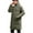 825-Army Green, variant on Men's Mid Length Puffer Jacket with Hood Winter Warm Hooded Outerwear Quilted Jacket Zip Up Cotton Padded Coats Waterproof Long Coat