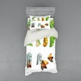 thumbnail image 2 of Ambesonne Butterfly Bedding Set 4 Pcs, Cocoon Nature Cycle, Queen, Multicolor, 2 of 3