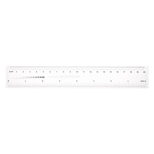 Unique Bargains Flexible Ruler 8 Inch 0.1mm Scale PET Plastic Film Straight Ruler