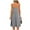 Gray, variant on Ichuanyi Dresses for Women 2022, Fall Women Fashion Summer Seaside Sling Sleeveless V-Neck Solid Color Casual Dress