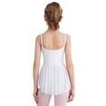 thumbnail image 5 of TiaoBug Kids Girls Gymnastics Leotard with Tutu Skirt Ballerina Dress Ballet Dance Practice Outfits White 8, 5 of 6
