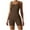 Coffee, variant on Sakmal Workout Womens Rompers for Summer Athletic Black Sleeveless Square Neck Short Jumpsuits Ribbed Rompers