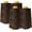 Brown, variant on Valentina Textiles Inc. 4 Pack of 3000 (12,000 Total) Yard Spools Sewing Thread All Purpose 100% Spun Polyester Overlock Cone(Brown )