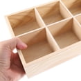 thumbnail image 2 of 1Pcs Pot Trays For Plants Wooden Beige Rectangular Grid Flowerpot Stand Modern Home Decor, 2 of 9