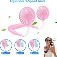 thumbnail image 4 of Ventilador de Cuello Oso de Fresa Manos Libres Portátil USB Deportivo, 4 of 5