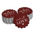 thumbnail image 1 of Inkdotpot Real Silver Foil Made With Love Text Tags Favor Hang Paper Tags 100 Pieces, 1 of 6