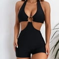 thumbnail image 4 of Neinkie Women's One Piece Swimsuits One Shoulder Cut Out Monokini Bathing Suit, 4 of 7