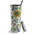 thumbnail image 2 of Trendy Tumbler Sunflower Tumbler Yellow Funny Tumbler with Lids,Gifts for Her,Stainless Steel Tumbler with Lids For Office, 2 of 6