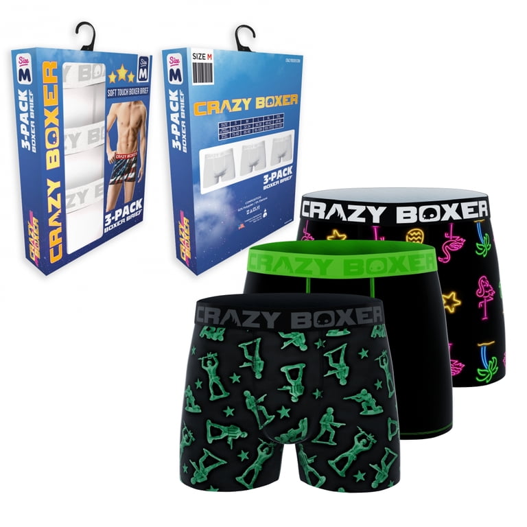 Crazyboxer Army Boxer Briefs - Comfortable Fit - 3 Pack - Walmart.com