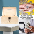 thumbnail image 1 of Raindrops Donation Box for Cash Wood Lockable Khaki Simple Design 1Pack, 1 of 6