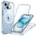 thumbnail image 1 of Funda de teléfono ESR para iPhone 15 con vidrio templado azul transparente, 1 of 8