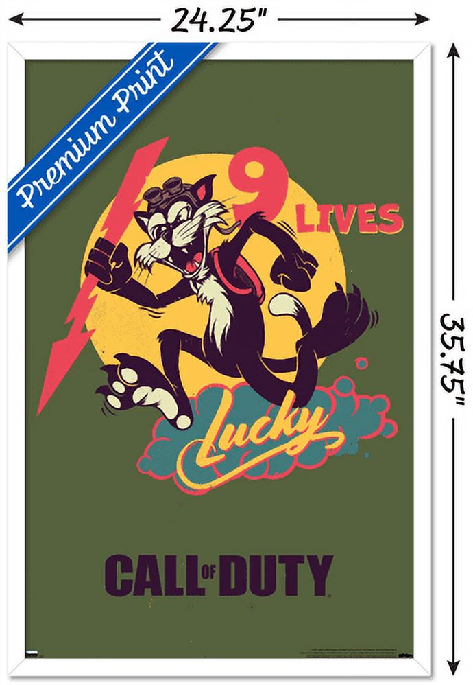 Call of Duty: Vanguard - 9 Lives Wall Poster, 22.375" x 34", Framed