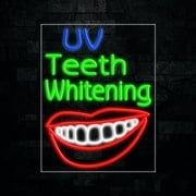 UV Teeth Whitening-LED Neon Sign 28"L x 22"H #31270