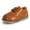 A01/Brown, variant on Meckior Toddler Boys Girls Oxford Dress Shoes Classic PU Leather Lace Up Loafer Flats for Little Kids