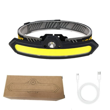 

BCLONG Xpe+Cob Induction Headlight Torch Flashlight Work Light Bar Head Band Lamp Usb