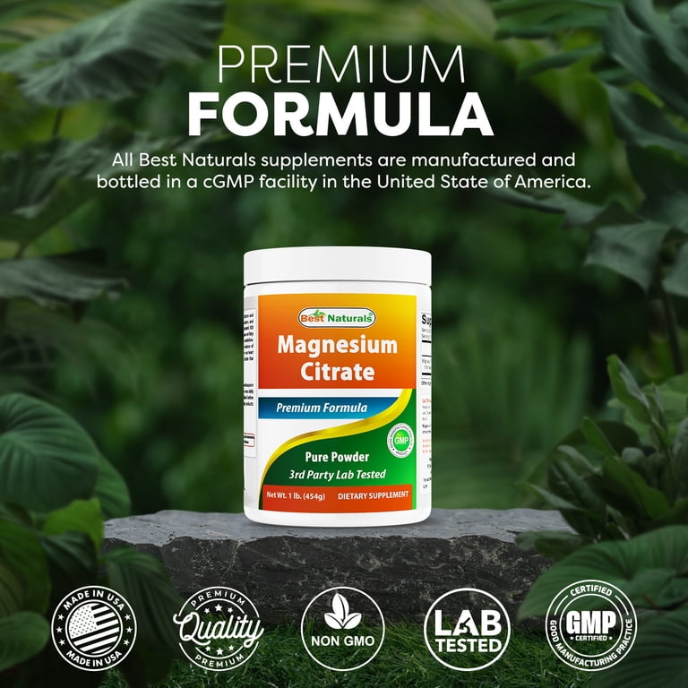 Best Naturals Magnesium Citrate 1 lb Pure Powder