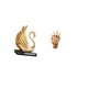 thumbnail image 5 of Estatua de resina de cisne, figura romántica de pareja, escultura de mano, adorno de amantes entrelazados, material de resina adecuado para sala de es, 5 of 8