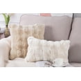 thumbnail image 5 of Pack of 2 Thick Plush Wool Throw Pillow Covers 18x18 Inch Beige Soft Decorative Cushion Cover for Sofa Bedroom Pillow Shell, 5 of 6