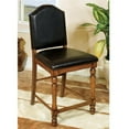 thumbnail image 2 of Furniture of America Hesperia Faux Leather Counter Chair in Black (Set of 2), 2 of 2
