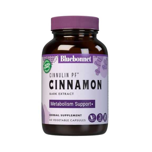 Bluebonnet Nutrition Cinnulin PF Cinnamon Bark Extract Supplement, 60 Count